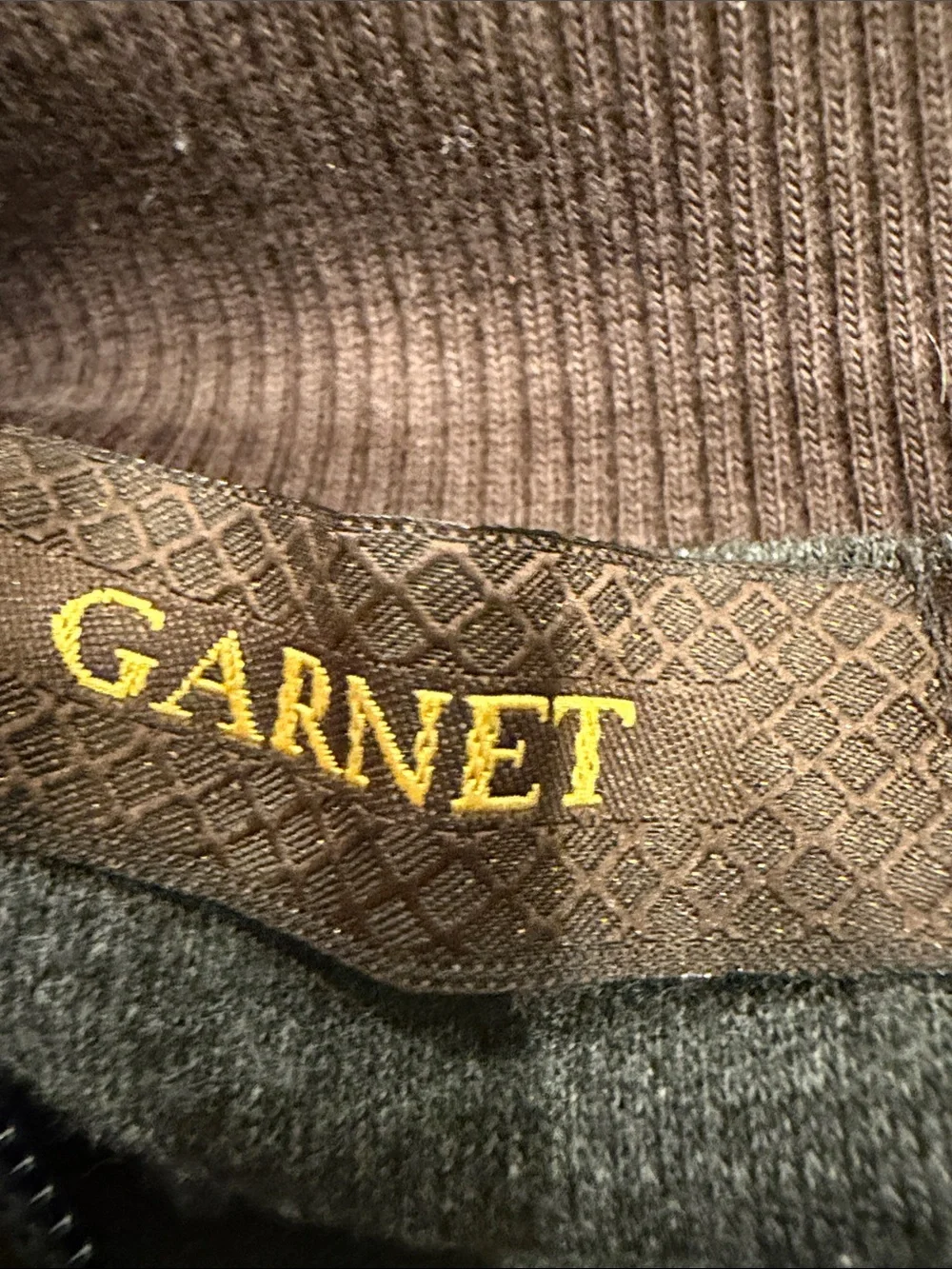 Garnet Men's Charcoal Classic Versatile Zip-Up Preppy Quiet Luxury Sweater Sz XL